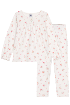 Pyjamas Blommor - Offwhite